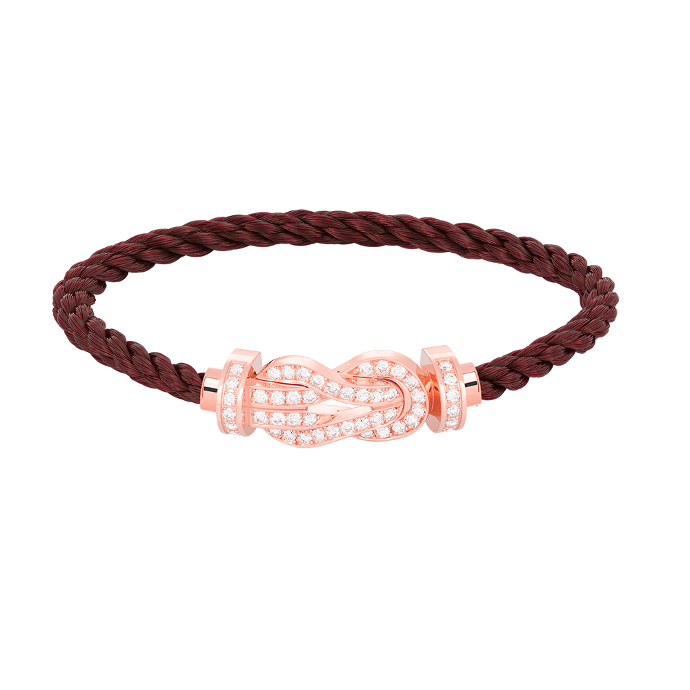 [Novalux]LARGE 8-FIGURE BUCKLE FULL DIAMOND BRACELET - ROSE GOLD