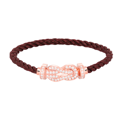 [Novalux]LARGE 8-FIGURE BUCKLE FULL DIAMOND BRACELET - ROSE GOLD