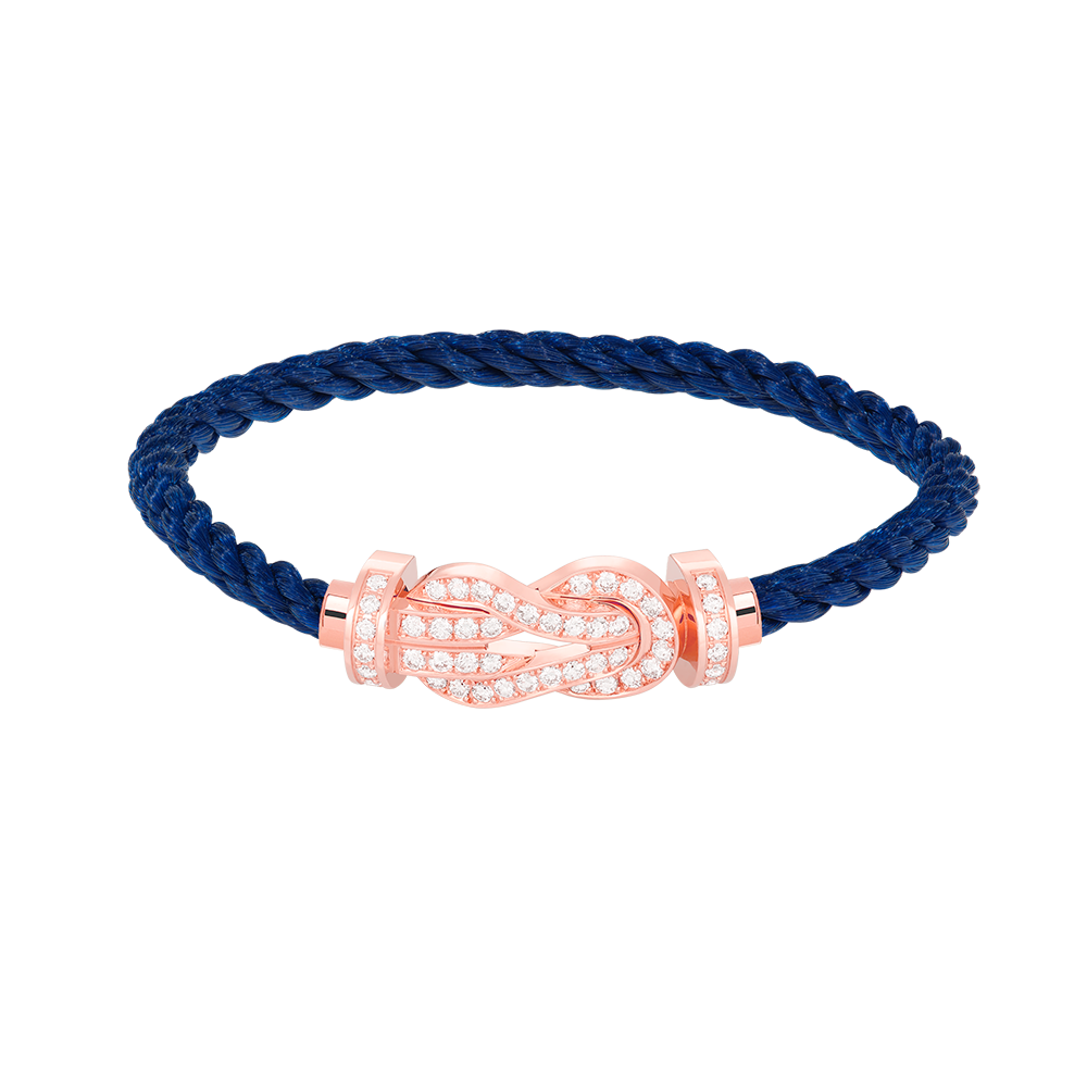 [Novalux]LARGE 8-FIGURE BUCKLE FULL DIAMOND BRACELET - ROSE GOLD