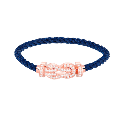 [Novalux]LARGE 8-FIGURE BUCKLE FULL DIAMOND BRACELET - ROSE GOLD