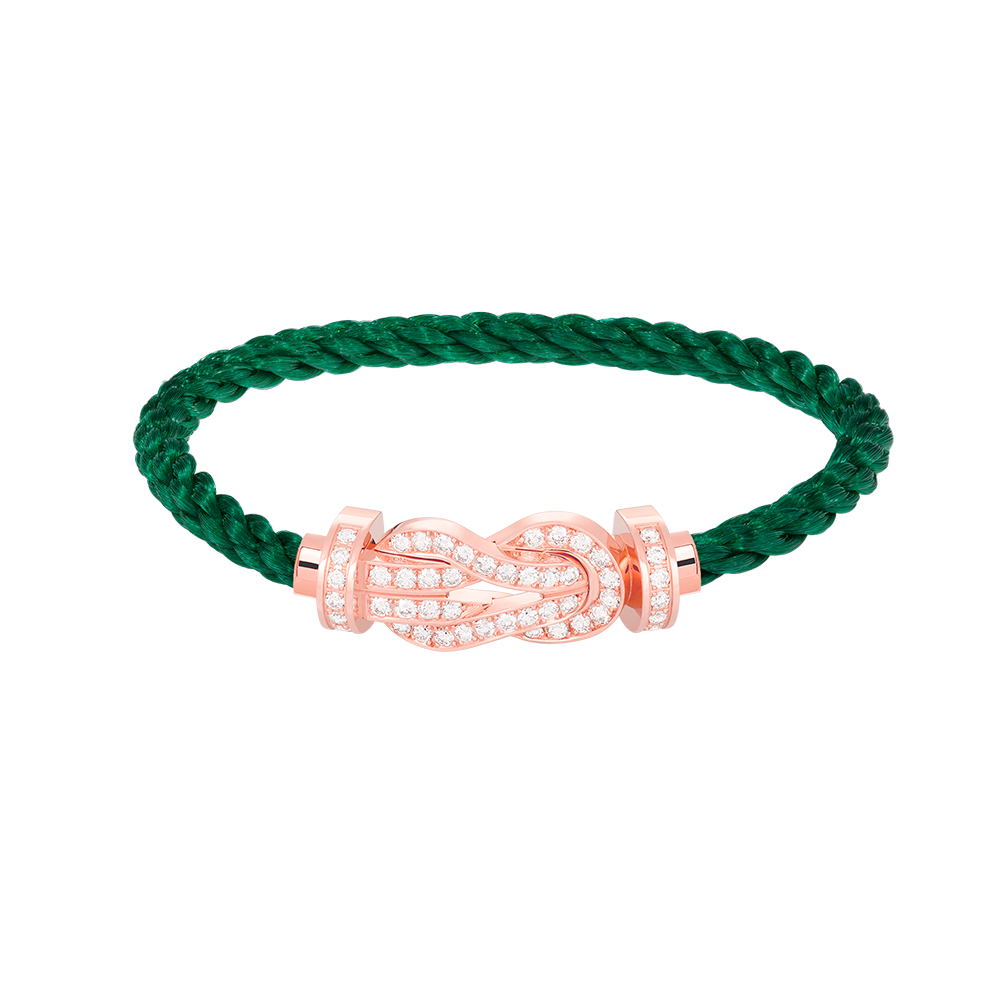 [Novalux]LARGE 8-FIGURE BUCKLE FULL DIAMOND BRACELET - ROSE GOLD