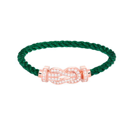 [Novalux]LARGE 8-FIGURE BUCKLE FULL DIAMOND BRACELET - ROSE GOLD