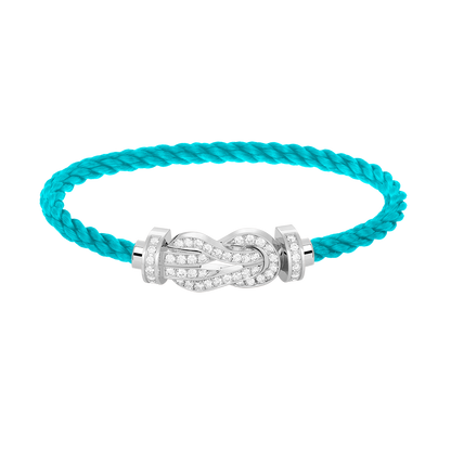 [Novalux]LARGE 8-FIGURE BUCKLE FULL DIAMOND BRACELET -WHITE GOLD