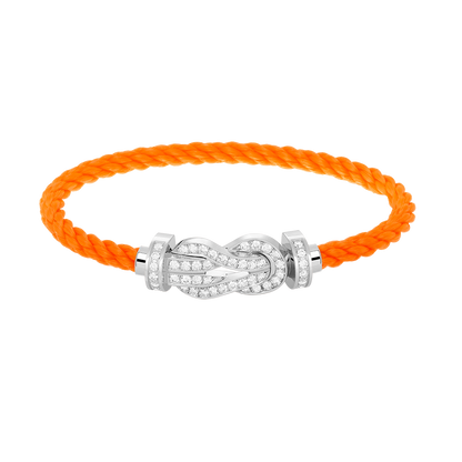 [Novalux]LARGE 8-FIGURE BUCKLE FULL DIAMOND BRACELET -WHITE GOLD