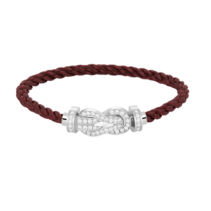 [Novalux]LARGE 8-FIGURE BUCKLE FULL DIAMOND BRACELET -WHITE GOLD