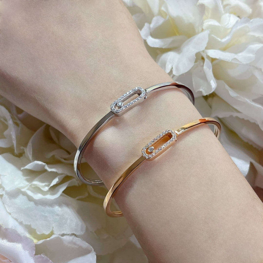 [Novalux]MOVE UNO PAVÉ FLEX BANGLE (MEDIUM)