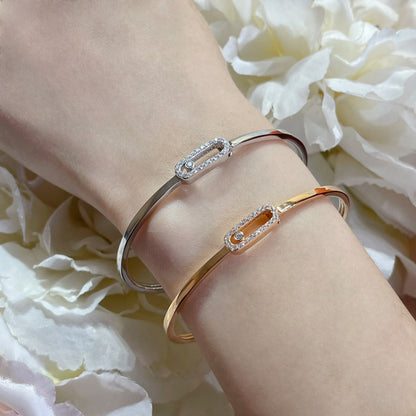 [Novalux]MOVE UNO PAVÉ FLEX BANGLE (MEDIUM)