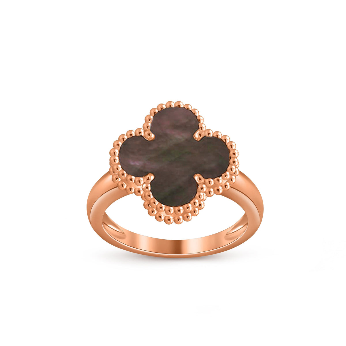 [Novalux]LUCKY CLOVER VINTAGE ROSE GOLD RING COLLECTION