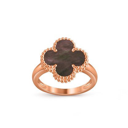 [Novalux]LUCKY CLOVER VINTAGE ROSE GOLD RING COLLECTION