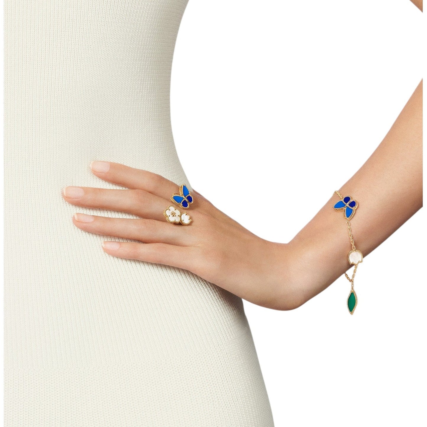 [Novalux]SPRING ENCHANTMENT BUTTERFLY & FLORAL CHARM BRACELET