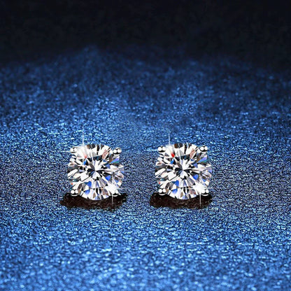 [Novalux]FOUR-PRONG MOISSANITE EARRINGS