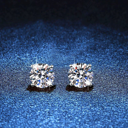 [Novalux]FOUR-PRONG MOISSANITE EARRINGS