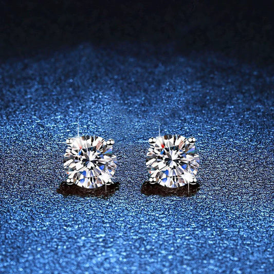 [Novalux]FOUR-PRONG MOISSANITE EARRINGS