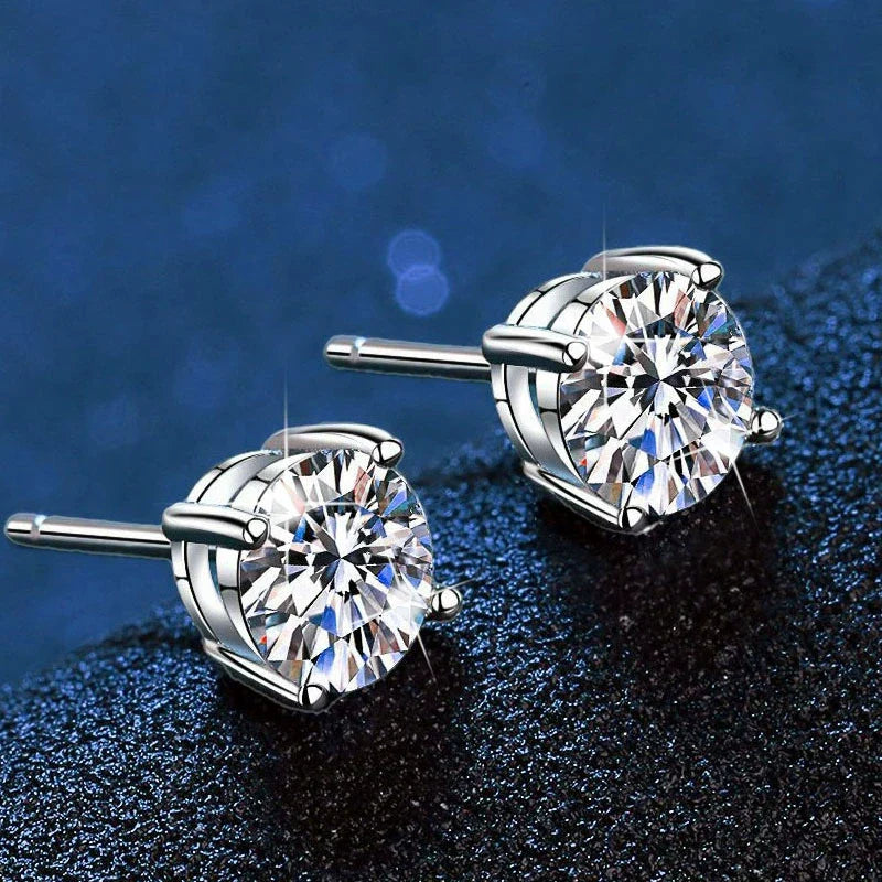 [Novalux]FOUR-PRONG MOISSANITE EARRINGS