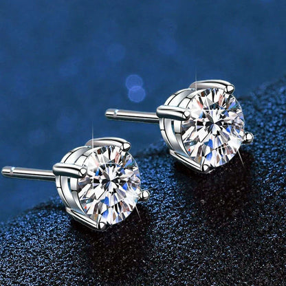 [Novalux]FOUR-PRONG MOISSANITE EARRINGS