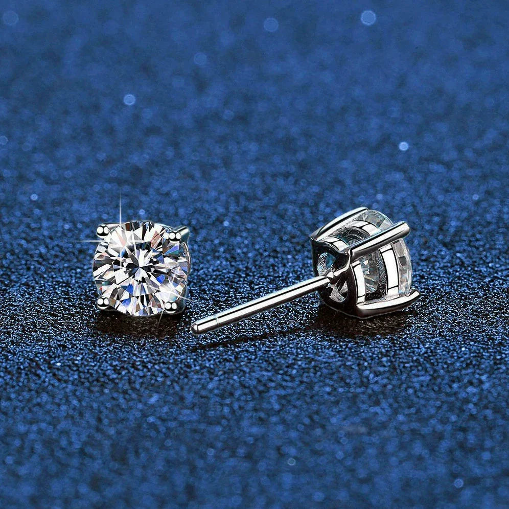 [Novalux]FOUR-PRONG MOISSANITE EARRINGS