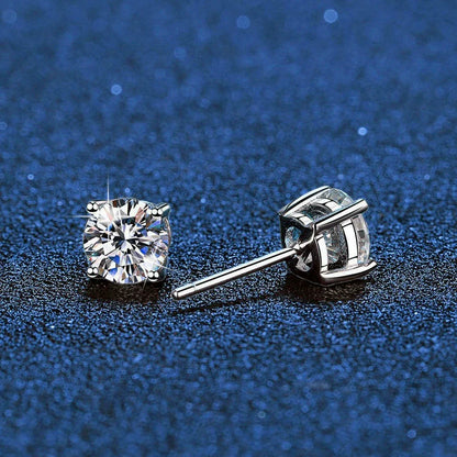[Novalux]FOUR-PRONG MOISSANITE EARRINGS