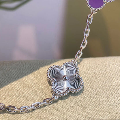 [Novalux]LUCKY CLOVER 5-MOTIF BRACELET - VIOLET COLLECTION