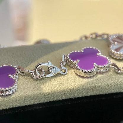 [Novalux]LUCKY CLOVER 5-MOTIF BRACELET - VIOLET COLLECTION