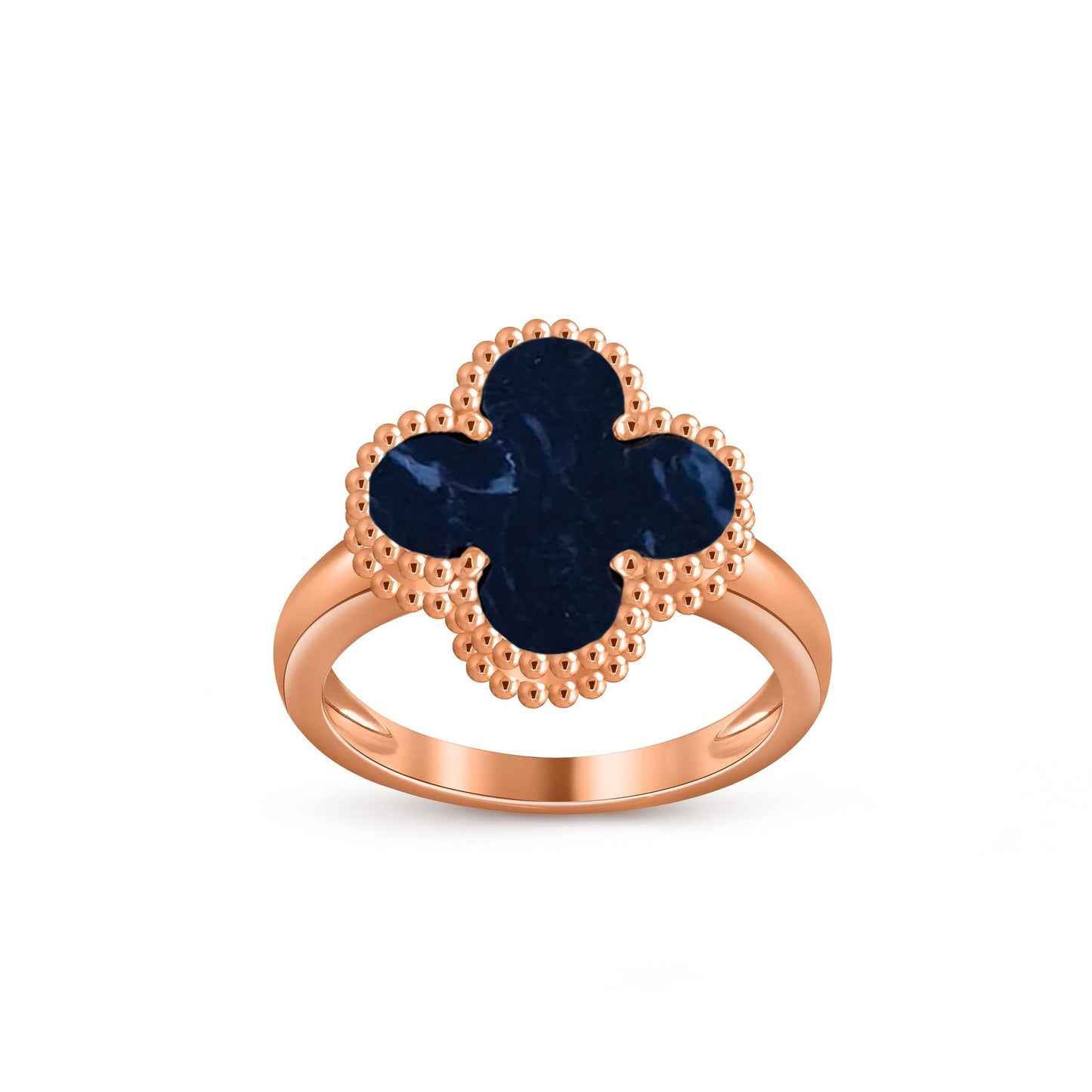 [Novalux]LUCKY CLOVER VINTAGE ROSE GOLD RING COLLECTION