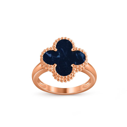 [Novalux]LUCKY CLOVER VINTAGE ROSE GOLD RING COLLECTION