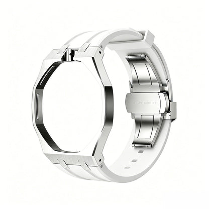 [Novalux]OAK POP WHITE STEEL SILICONE STRAP