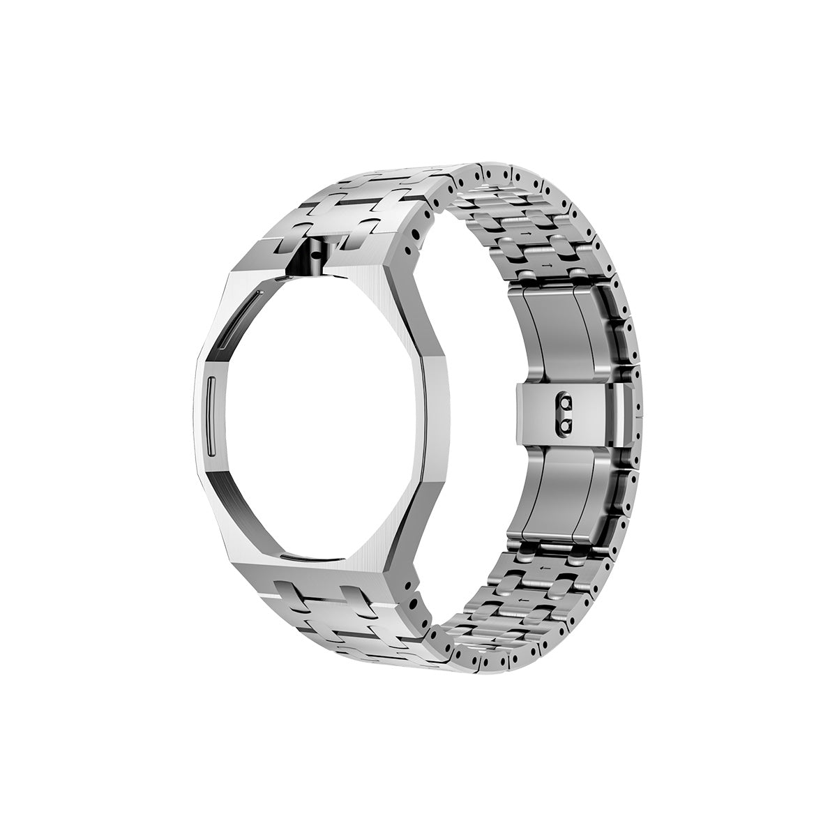 [Novalux]OAK POP EXCLUSIVE SILVER STEEL STRAP