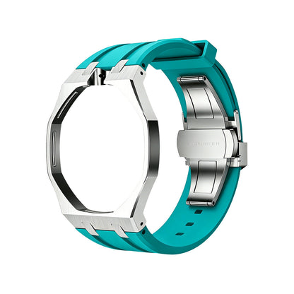 [Novalux]OAK POP SKY BLUE STEEL SILICONE STRAP