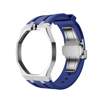 [Novalux]OAK POP DARK BLUE STEEL SILICONE STRAP