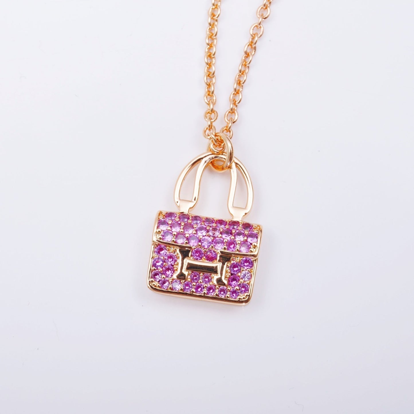 [Novalux]CONSTANCE PEDANT PURPLE DIAMOND NECKLACE