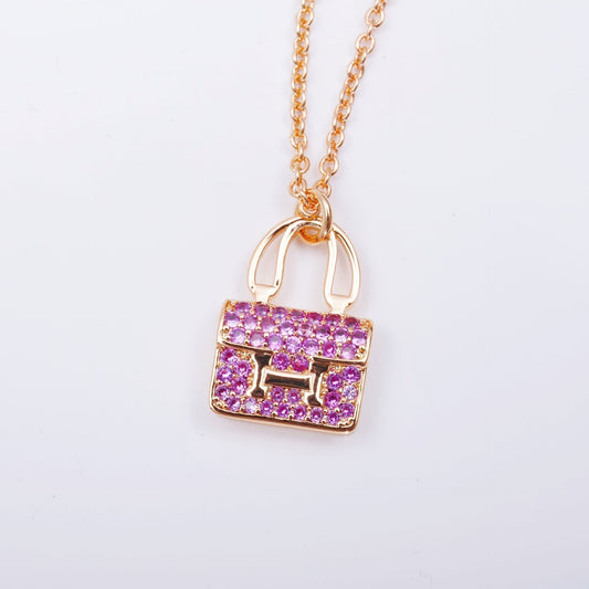 [Novalux]CONSTANCE PEDANT PURPLE DIAMOND NECKLACE