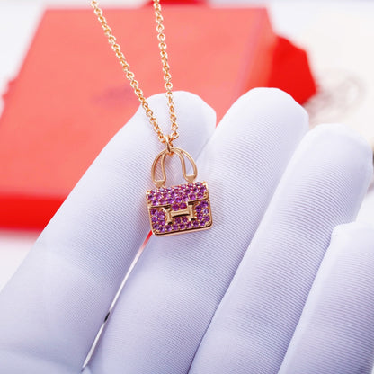 [Novalux]CONSTANCE PEDANT PURPLE DIAMOND NECKLACE