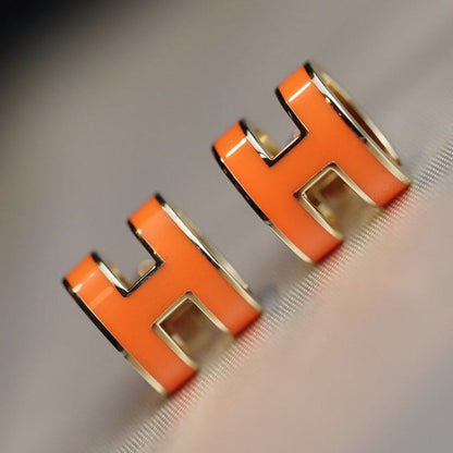 [Novalux]MINI POP H EARRINGS ORANGE