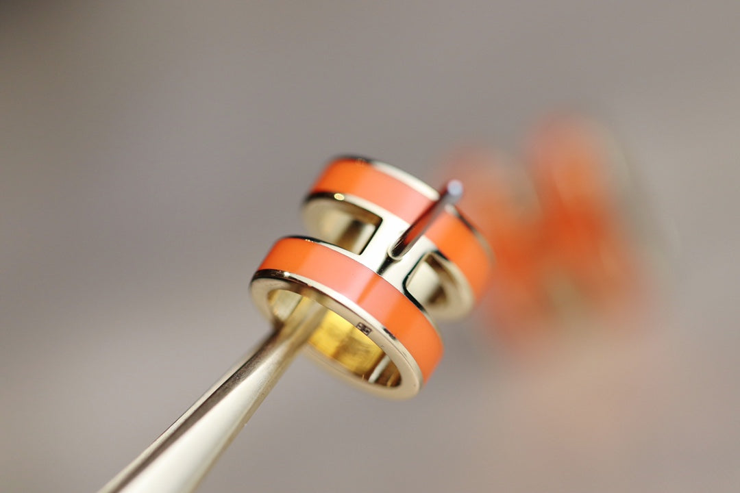 [Novalux]MINI POP H EARRINGS ORANGE