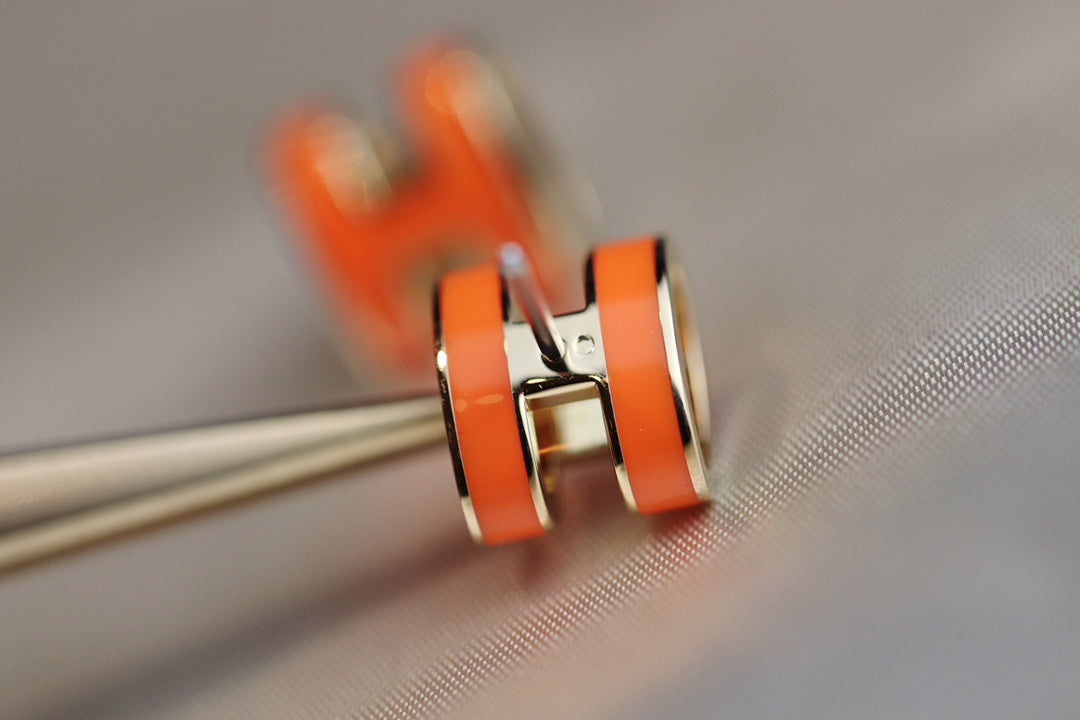 [Novalux]MINI POP H EARRINGS ORANGE