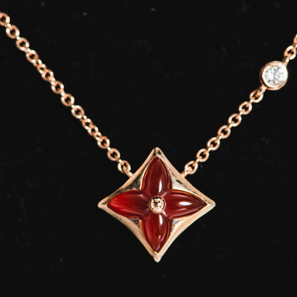 [Novalux]STAR NECKLACE ROSE GOLD 1 DIAMOND