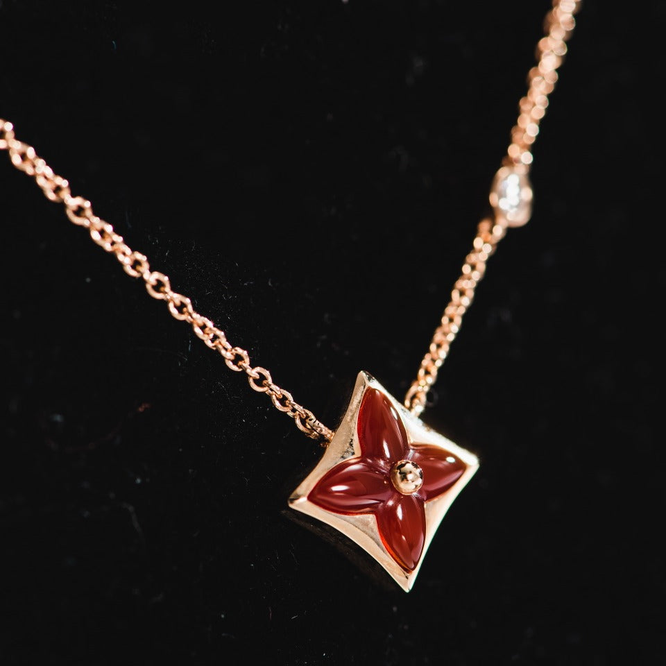 [Novalux]STAR NECKLACE ROSE GOLD 1 DIAMOND