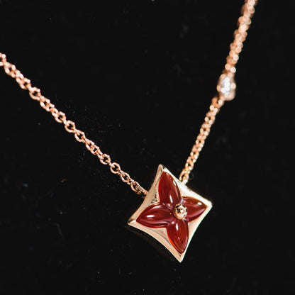 [Novalux]STAR NECKLACE ROSE GOLD 1 DIAMOND