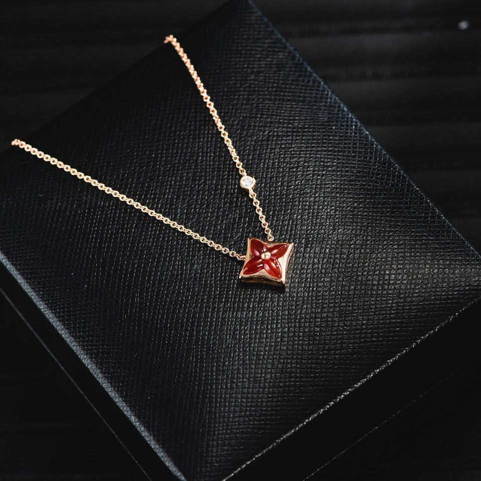 [Novalux]STAR NECKLACE ROSE GOLD 1 DIAMOND