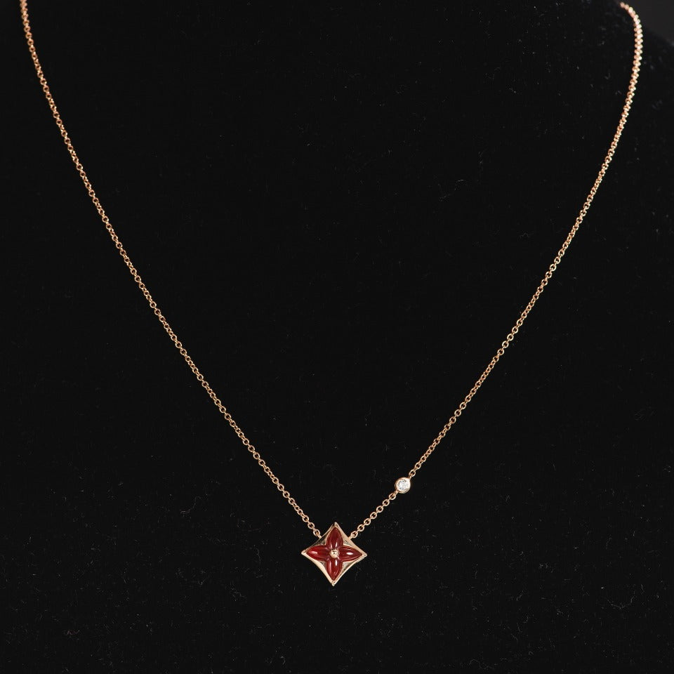 [Novalux]STAR NECKLACE ROSE GOLD 1 DIAMOND