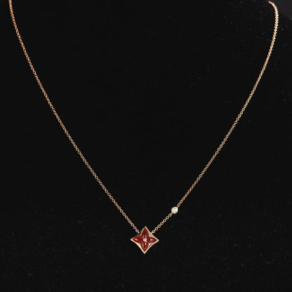 [Novalux]STAR NECKLACE ROSE GOLD 1 DIAMOND
