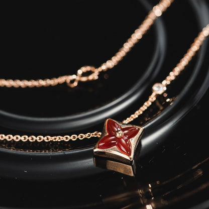 [Novalux]STAR NECKLACE ROSE GOLD 1 DIAMOND