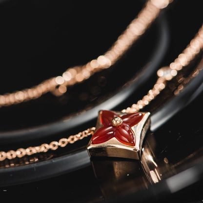 [Novalux]STAR NECKLACE ROSE GOLD 1 DIAMOND
