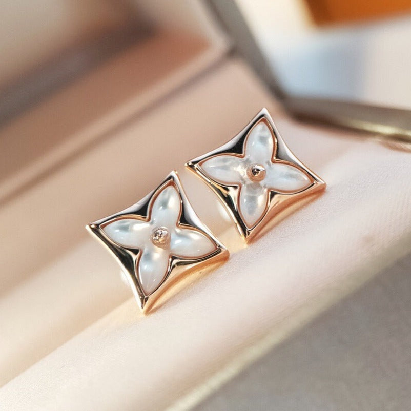 [Novalux]STAR MOP ROSE GOLD EARRINGS