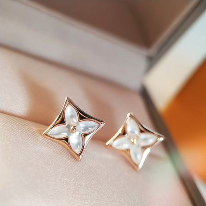[Novalux]STAR MOP ROSE GOLD EARRINGS