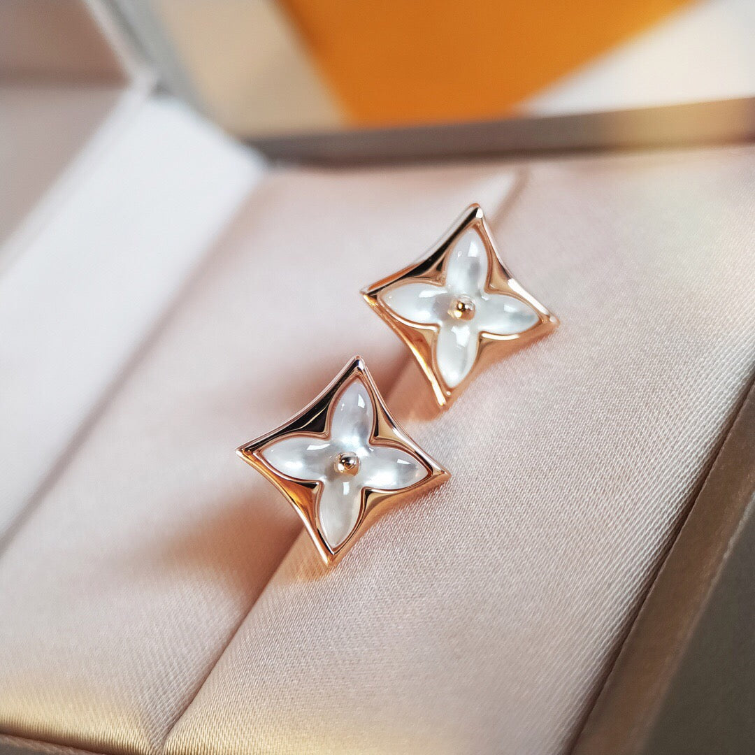 [Novalux]STAR MOP ROSE GOLD EARRINGS
