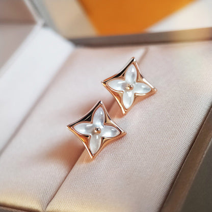 [Novalux]STAR MOP ROSE GOLD EARRINGS