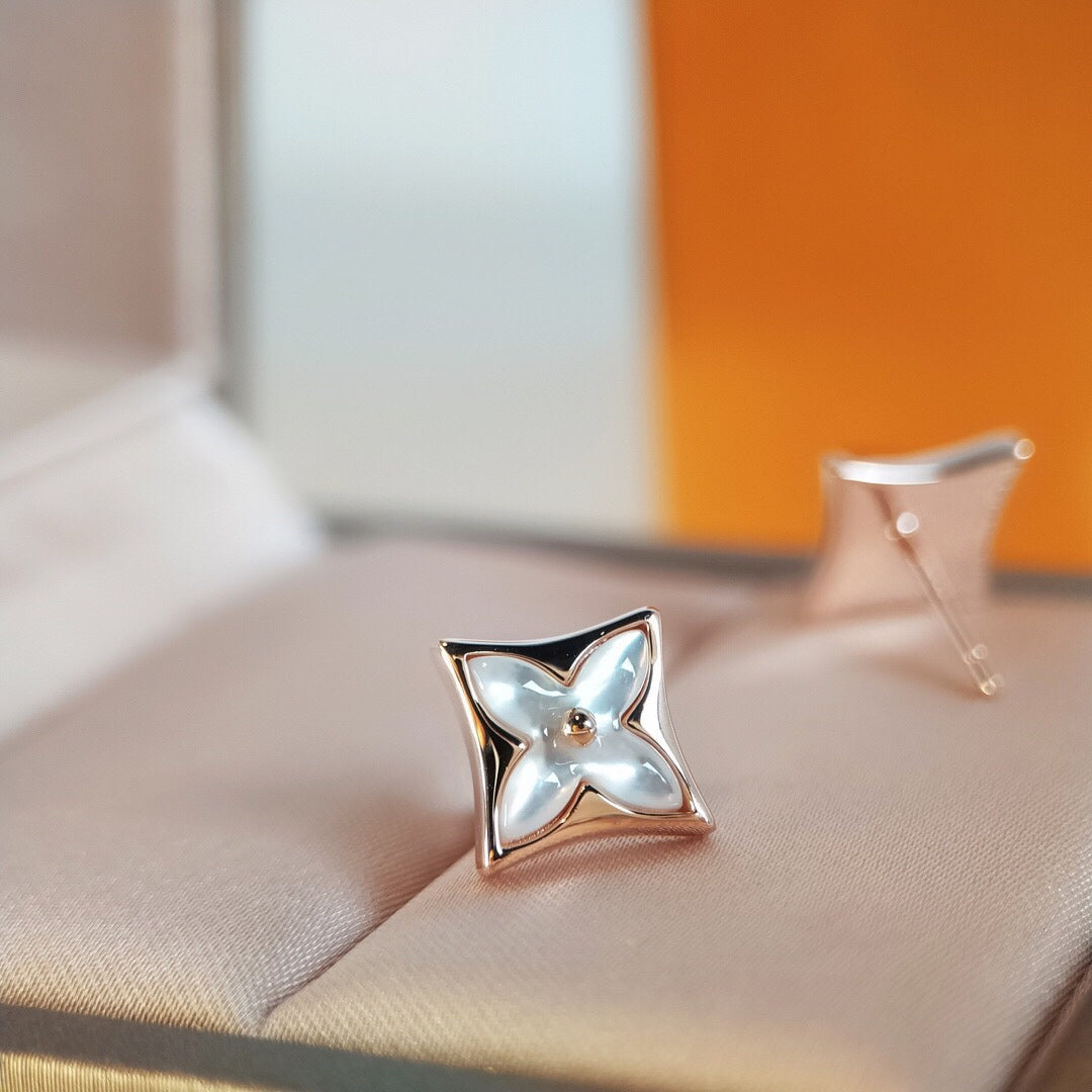 [Novalux]STAR MOP ROSE GOLD EARRINGS