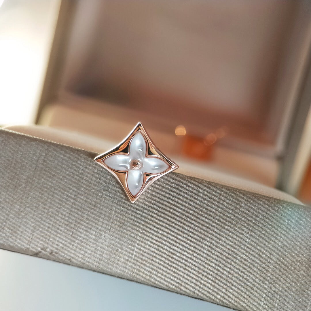 [Novalux]STAR MOP ROSE GOLD EARRINGS