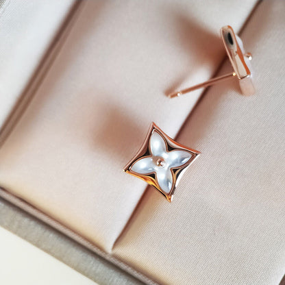 [Novalux]STAR MOP ROSE GOLD EARRINGS